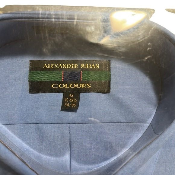 Alexander Julian NWT Men's Blue Dress Shirt and Tie Set Size M 15-15 1/2 34/35 - Picture 3 of 5